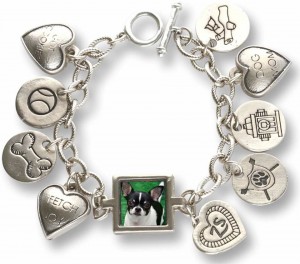 Zelda's Song charm bracelet with a photo of Wynston. 