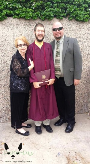 Matt with his Grandma and cousin at his ASU graduation. 