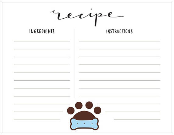 recipe cards from the Inspired Dog Mom Boutique