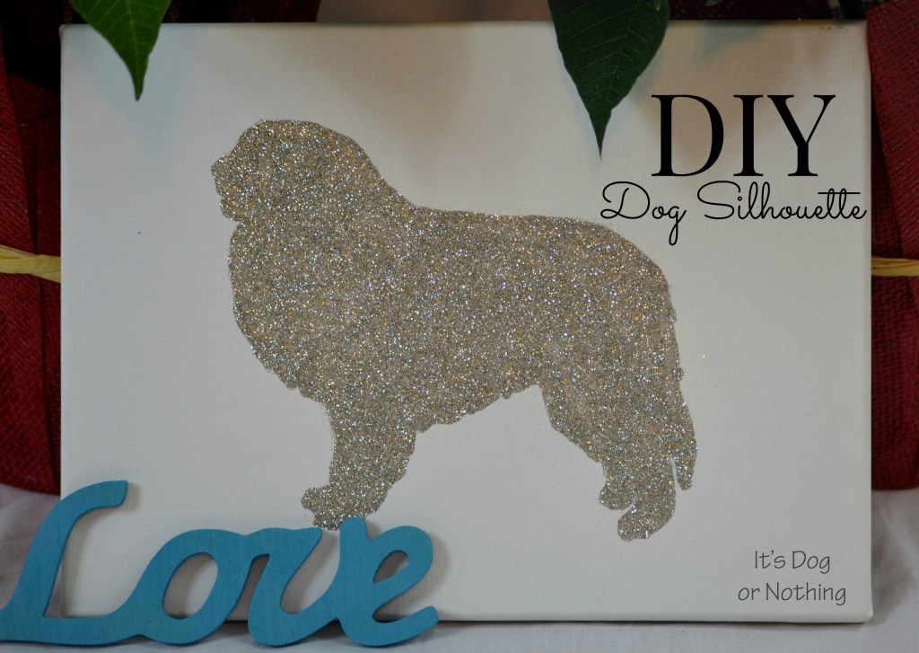 DIY dog silhouette decoration