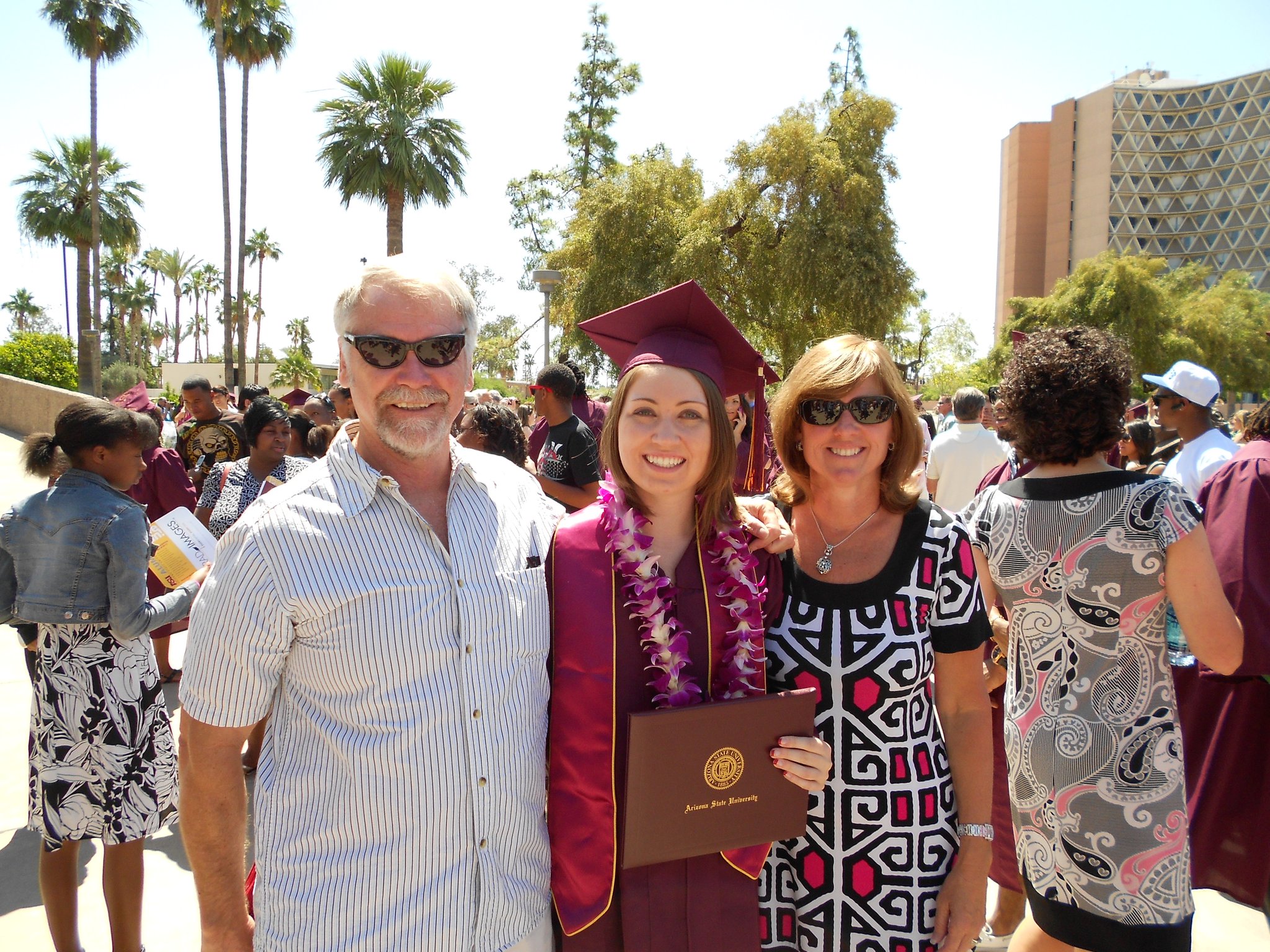 With my mom and stepdad at my ASU graduation.