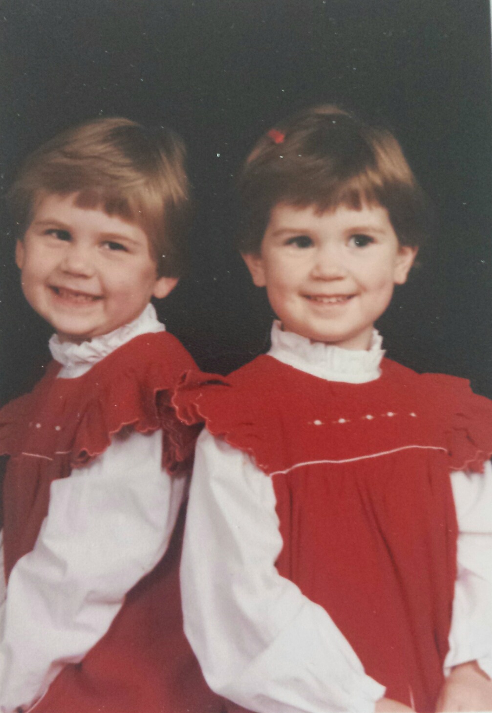 My sister and I in the very early 90s.
